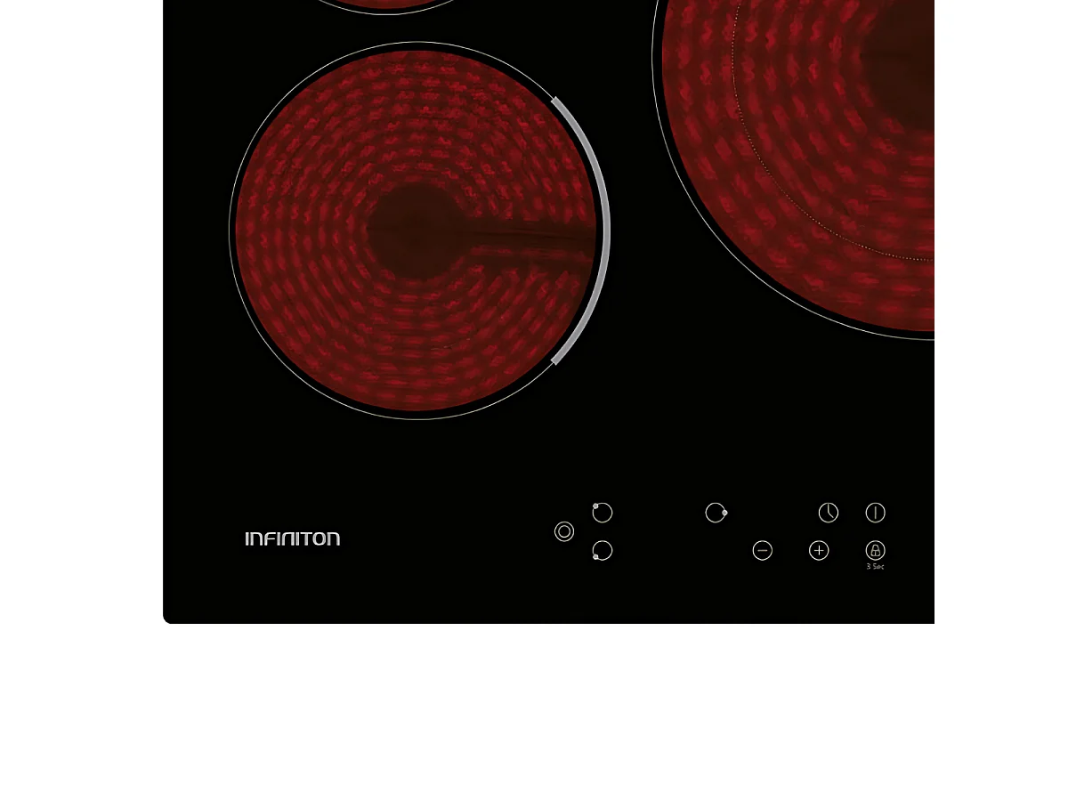 Placa vitrocerámica Infiniton VIT3P54W 5400W 3 zonas negro 60 cm