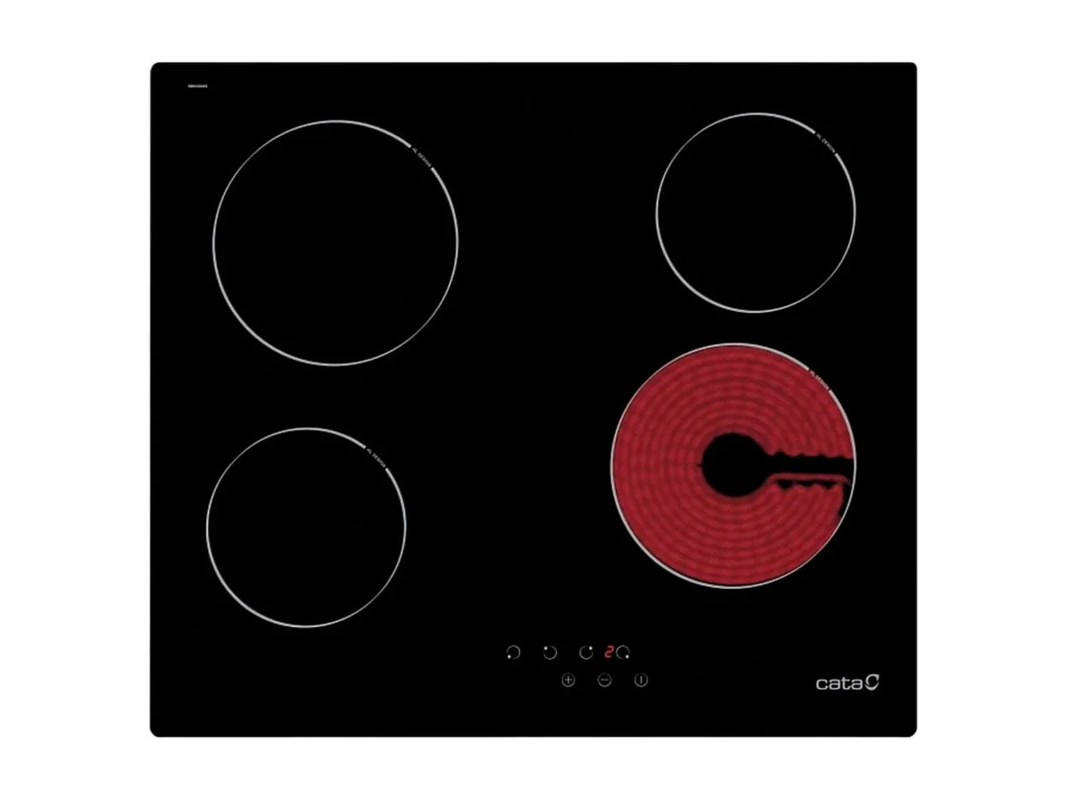 Placa vitrocerámica Cata TN 604/B 6000W 4 zonas negro 59 cm