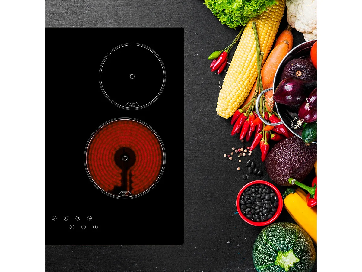 Placa vitrocerámica Cata TN 604/B 6000W 4 zonas negro 59 cm