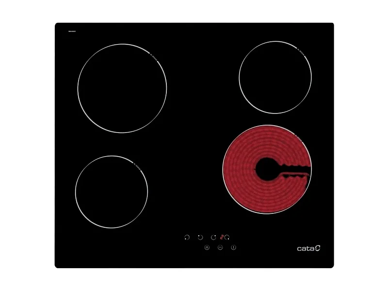 Placa vitrocerámica Cata TN 604/B 6000W 4 zonas negro 59 cm
