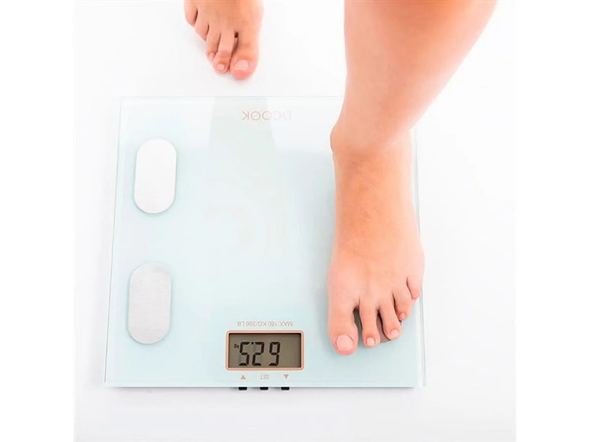 Báscula mide grasa de cristal Dcook