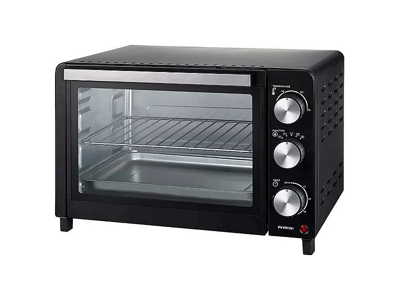 Horno de sobremesa Infiniton HSM-12N18 18L 1200W con temporizador negro 28,5x42,6x32,8 cm