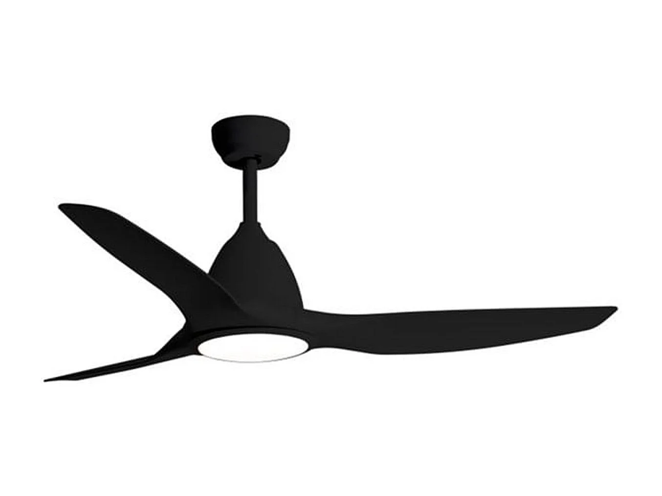 Ventilador de techo Alisios Universal Blue luz LED 26W silencioso 3 aspas negro 132 cm