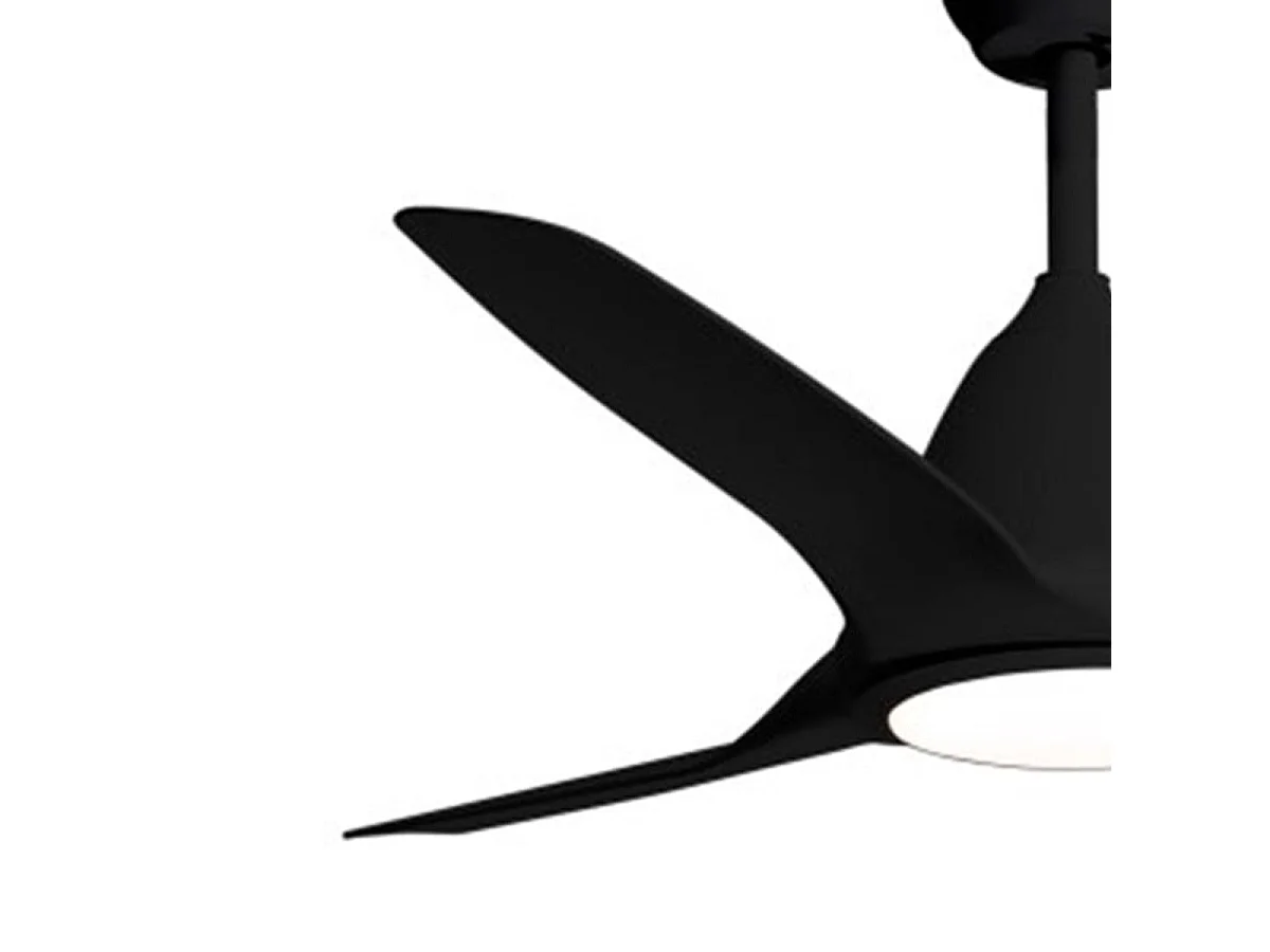 Ventilador de techo Alisios Universal Blue luz LED 26W silencioso 3 aspas negro 132 cm