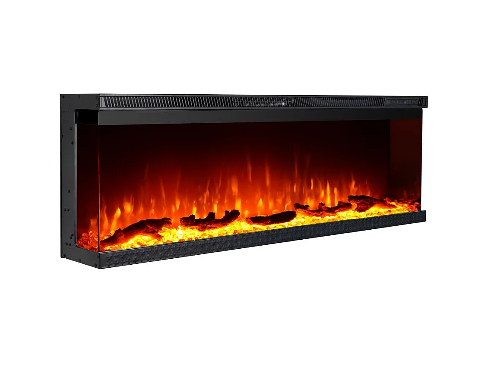 Elektrischer Wandkamin, 3-seitiger Einbaukamin, BOSTON100 L101,6 x T20 x H44