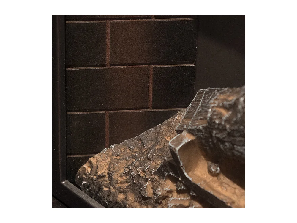 JEFFERSON elektrische haard staande haard in zwart hout L 89,5 x H 90,5 x D 28