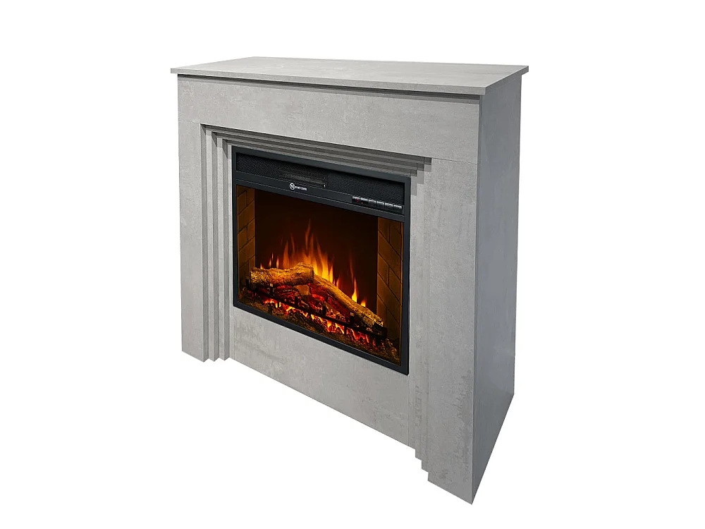 BELLINI elektrisk pejs med betonlook, fremstillet i Italien, L96 x D35 x H96 cm.