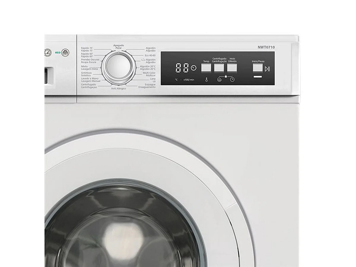 Lavadora carga frontal New Pol NWT0710 7Kg 1000 rpm D Blanco