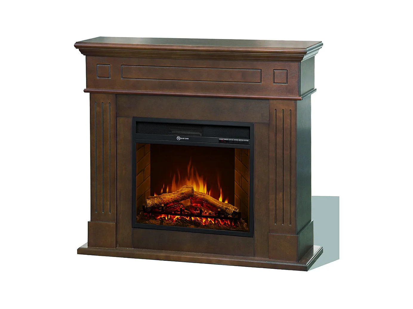 CAMBRIDGE Elektrokamin, Standkamin, Walnussholz, 110x36x100h