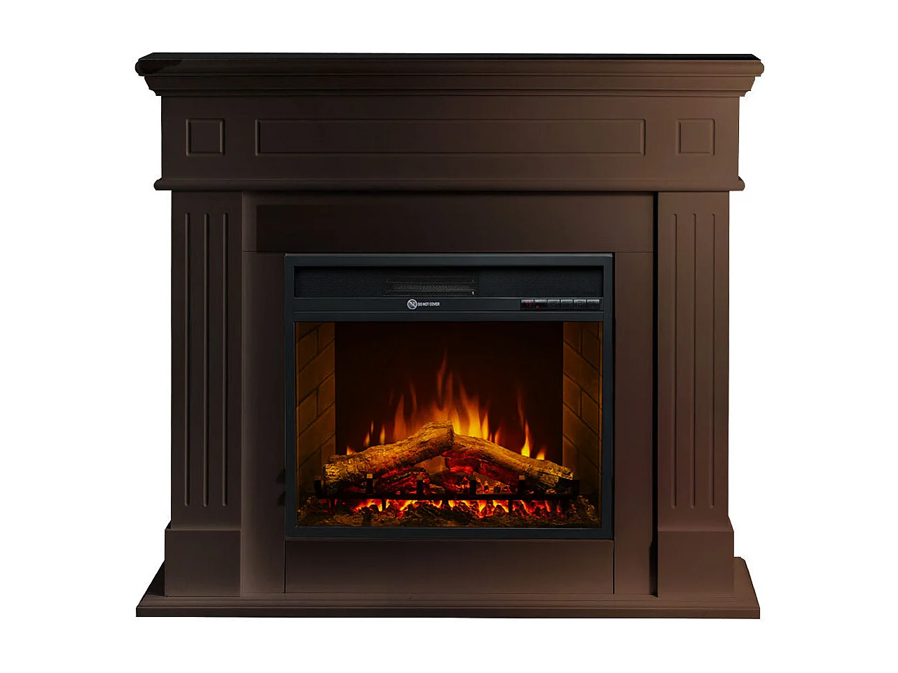 CAMBRIDGE Elektrokamin, Standkamin, Walnussholz, 110x36x100h