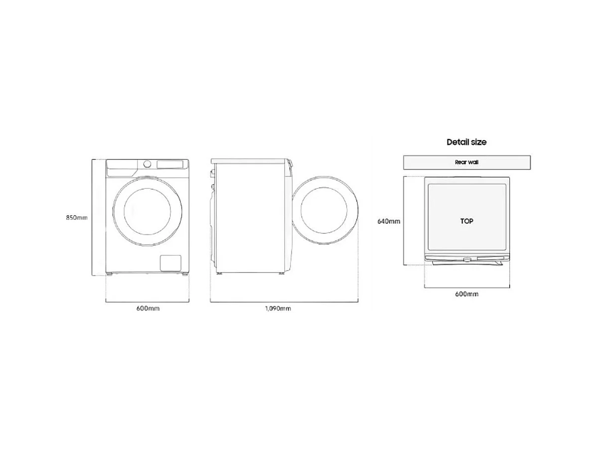 Lavasecadora Samsung WD11DG6B85BKU3 11/6kg 1400 rpm 21 programas Wifi blanco 60 cm