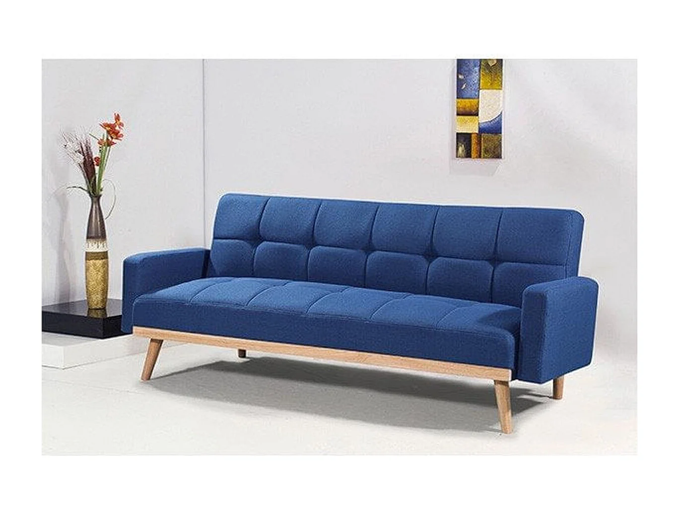 Sofá cama Toronto azul  79x206x76 cm