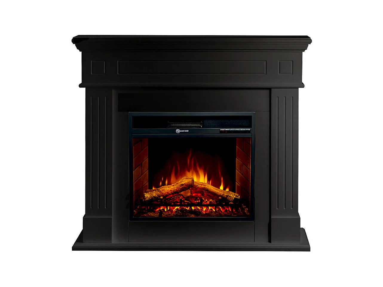 CAMBRIDGE elektrische haard, staande haard, zwart hout, 110x36x100h