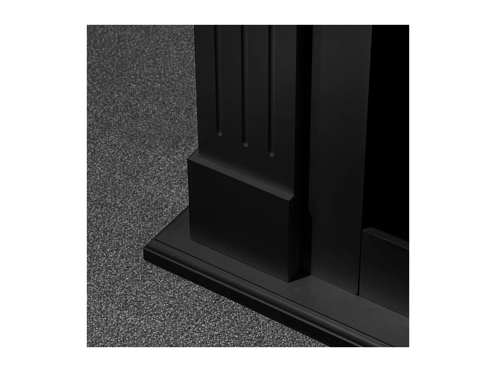 CAMBRIDGE elektrische haard, staande haard, zwart hout, 110x36x100h