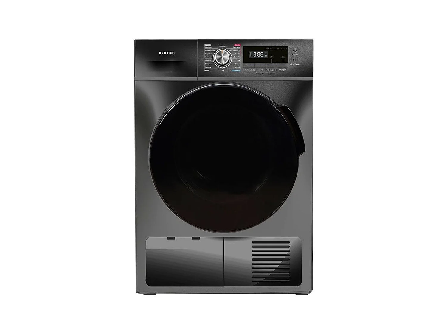 Secadora Infiniton SD-DG85C condensación 8kg 16 programas 69dB inox 84,5x59,5x61,5 cm