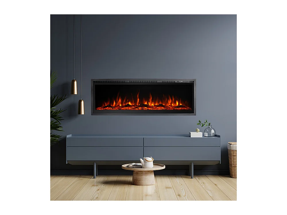 Elektrische haard wandhaard voor CHICAGO130 L127 x D14 x H45