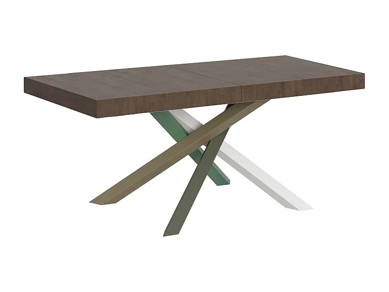 Ausziehtisch 120/380x90 cm Volantis Premium Walnuss mehrfarbig Beine 4/A
