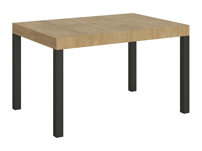 Table extensible Everyday 120/380x90 cm chêne naturel avec pieds anthracite