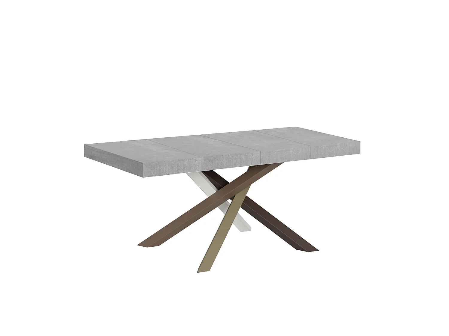 Udtræksbord 120/380x90 cm Volantis Premium betonben flerfarvet 4/C