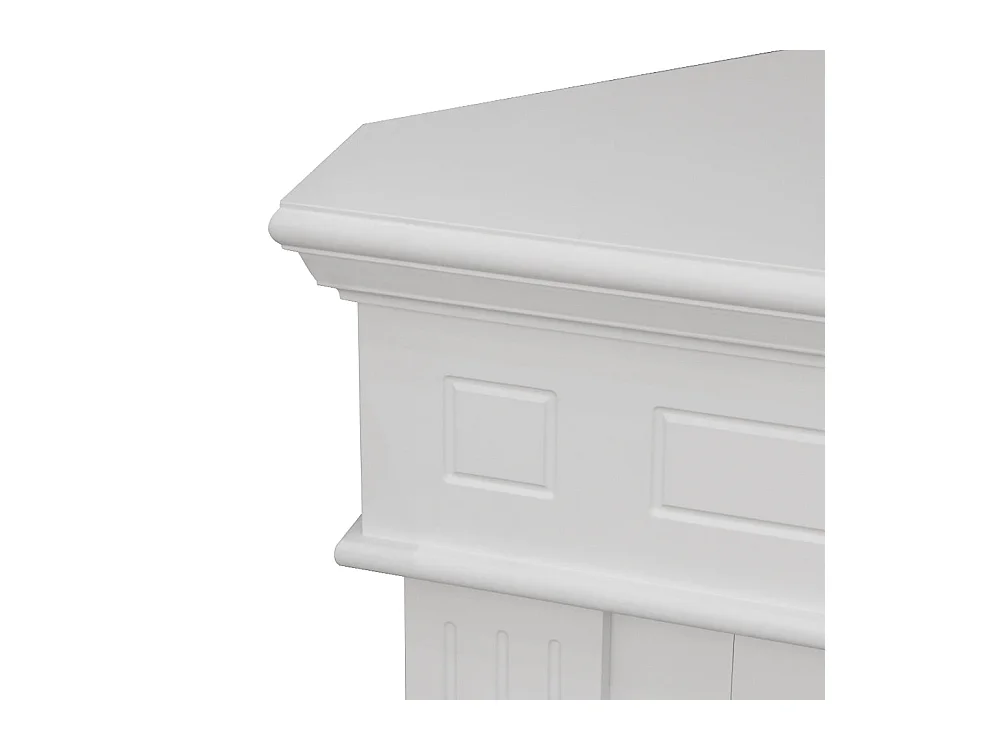 Camino elettrico caminetto da terra ad angolo FORD Bianco L110 x P63 x H102