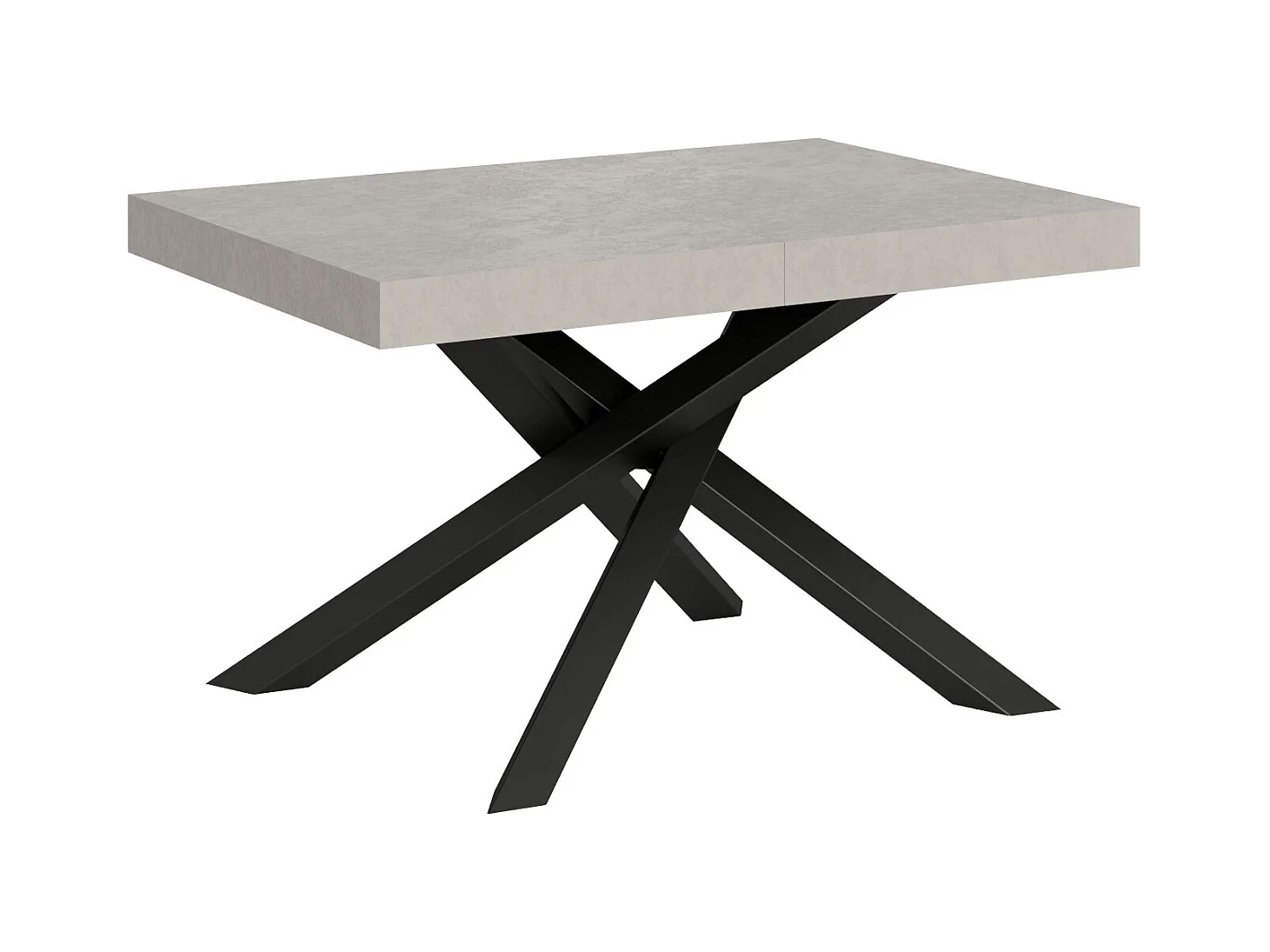 Ausziehtisch 120/380x90 cm Volantis Kaschmir Beine anthrazit