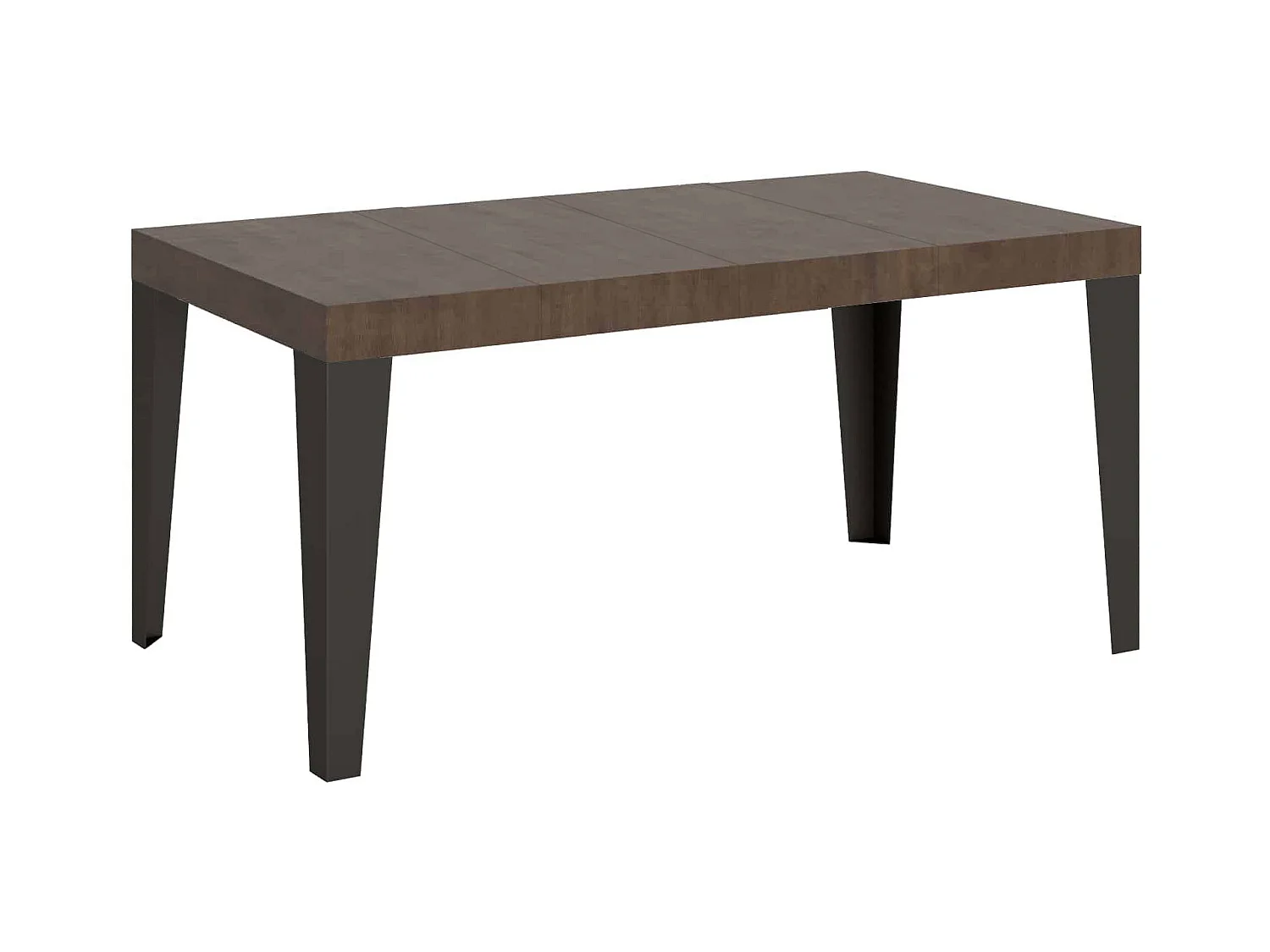 Mesa extensible 120/380x90 cm Flame Premium patas nogal antracita
