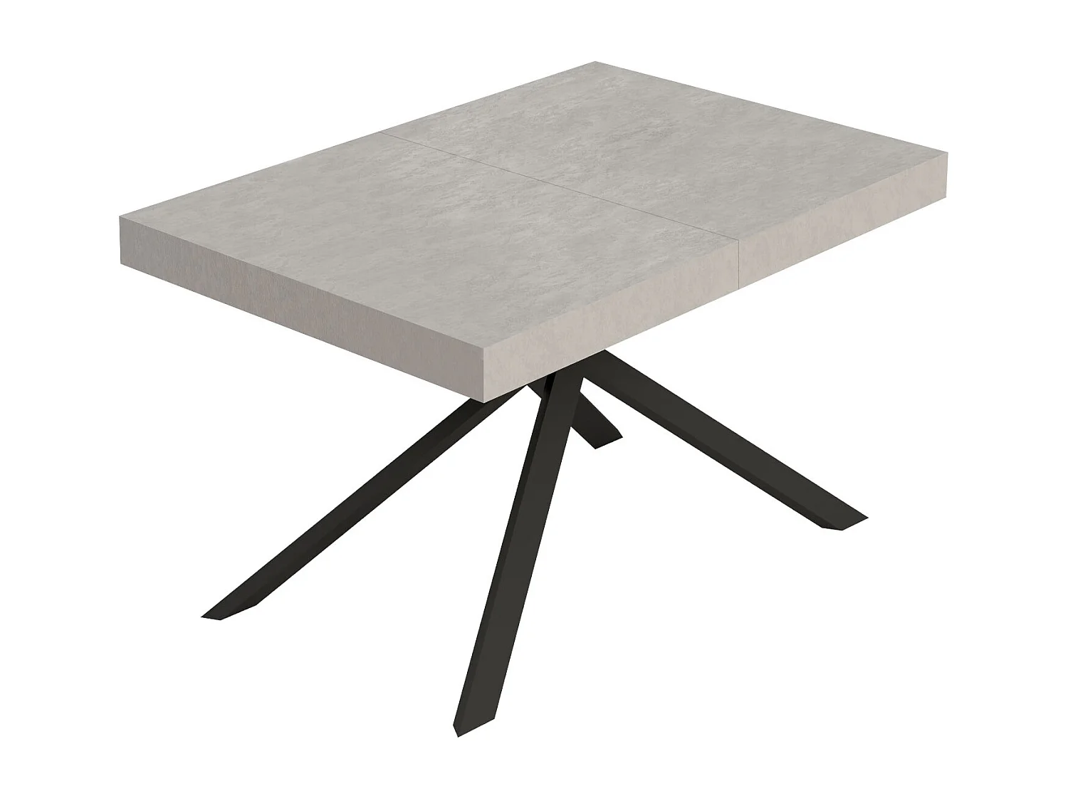 Tavolo allungabile 120/224x90 cm Niket cashmere gambe antracite