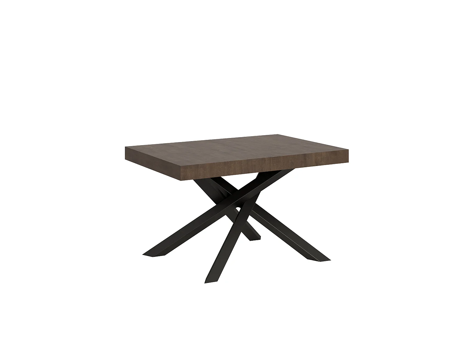 Uitschuifbare tafel 120/380x90 cm Volantis noten antraciet poten