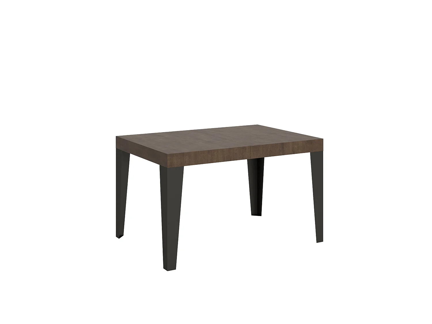 Uitschuifbare tafel 120/380x90 cm Vlam walnoot antraciet poten