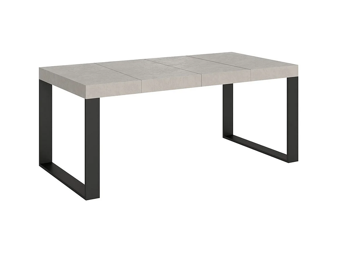 Ausziehtisch 120/380x90 cm Tecno Premium Kaschmir Beine anthrazit