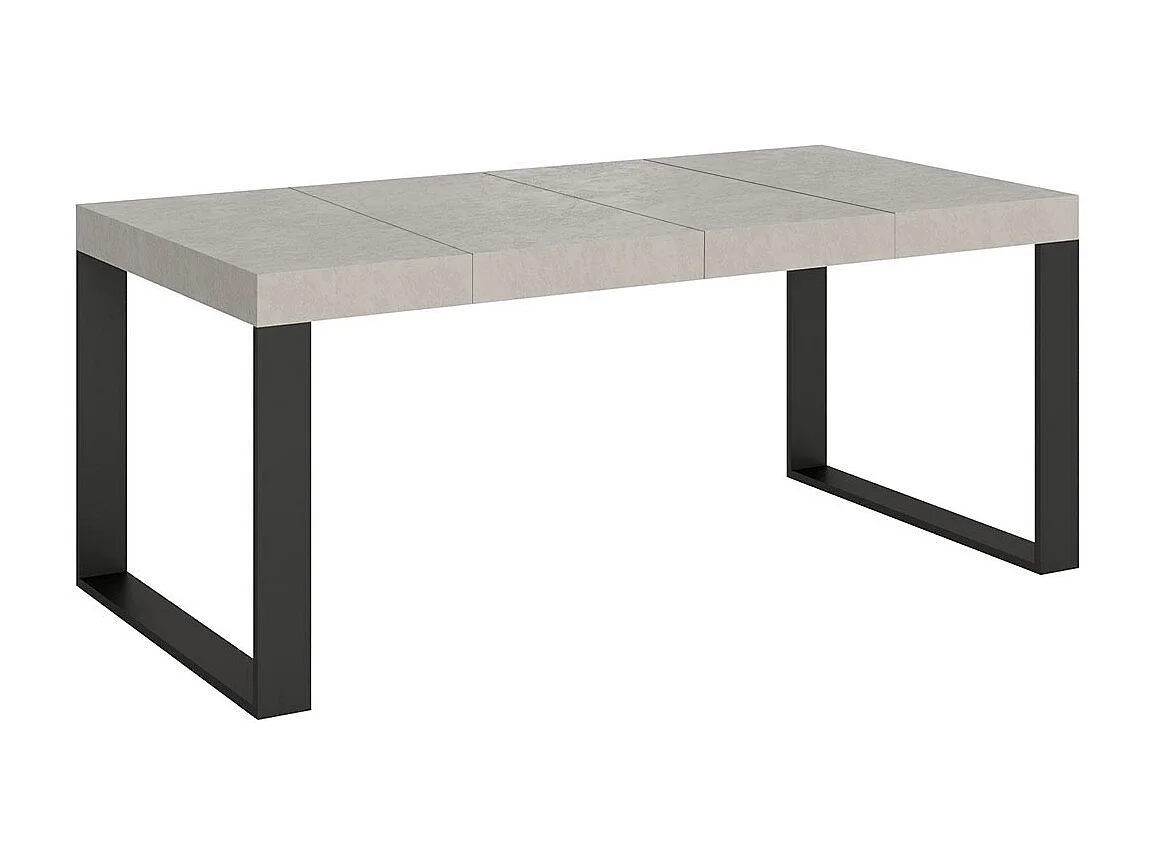 Udtræksbord 120/380x90 cm Tecno Premium cashmere antracit ben