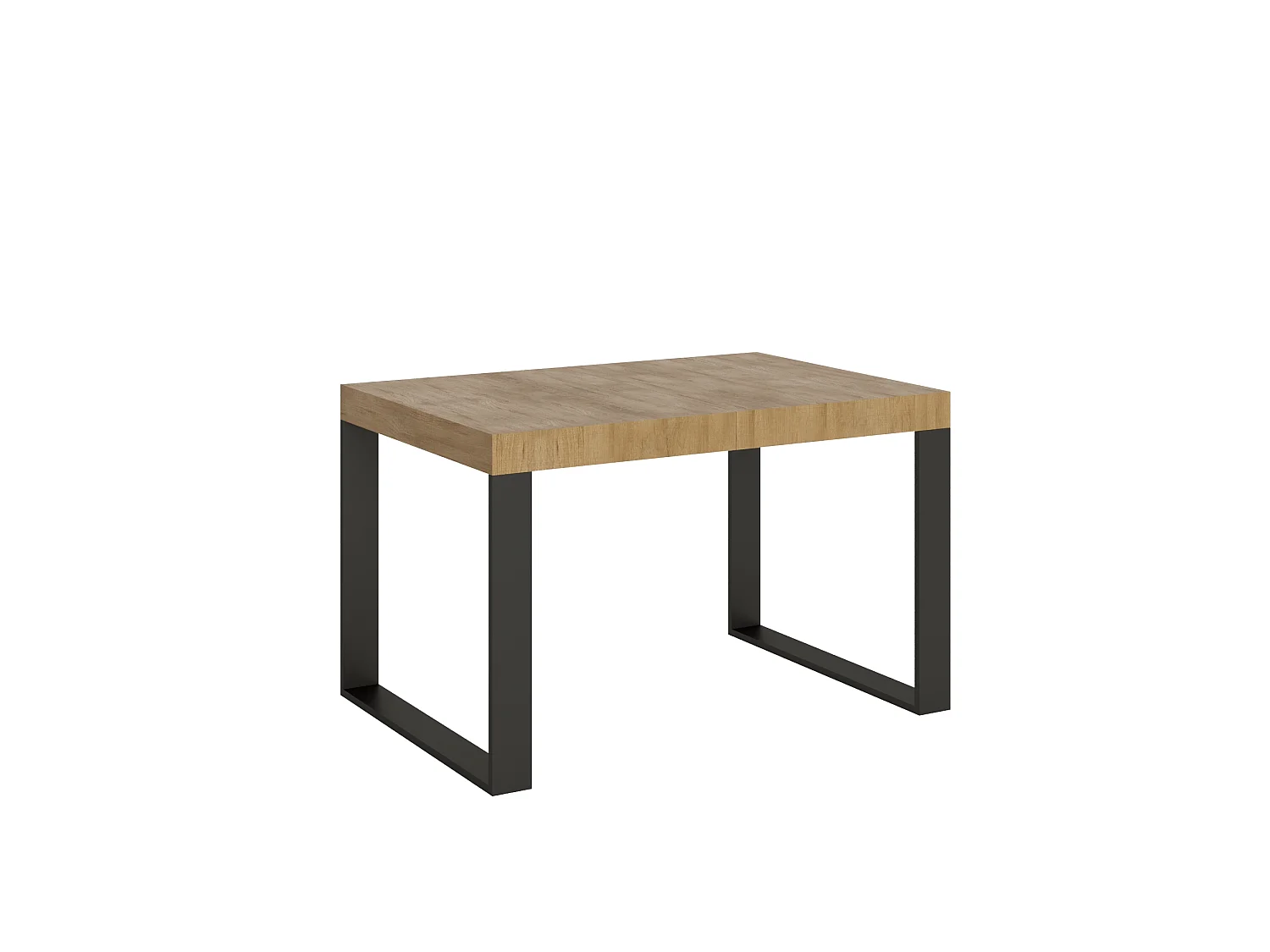 Uitschuifbare tafel 120/380x90 cm Tecno Premium naturel eiken met antraciet poten