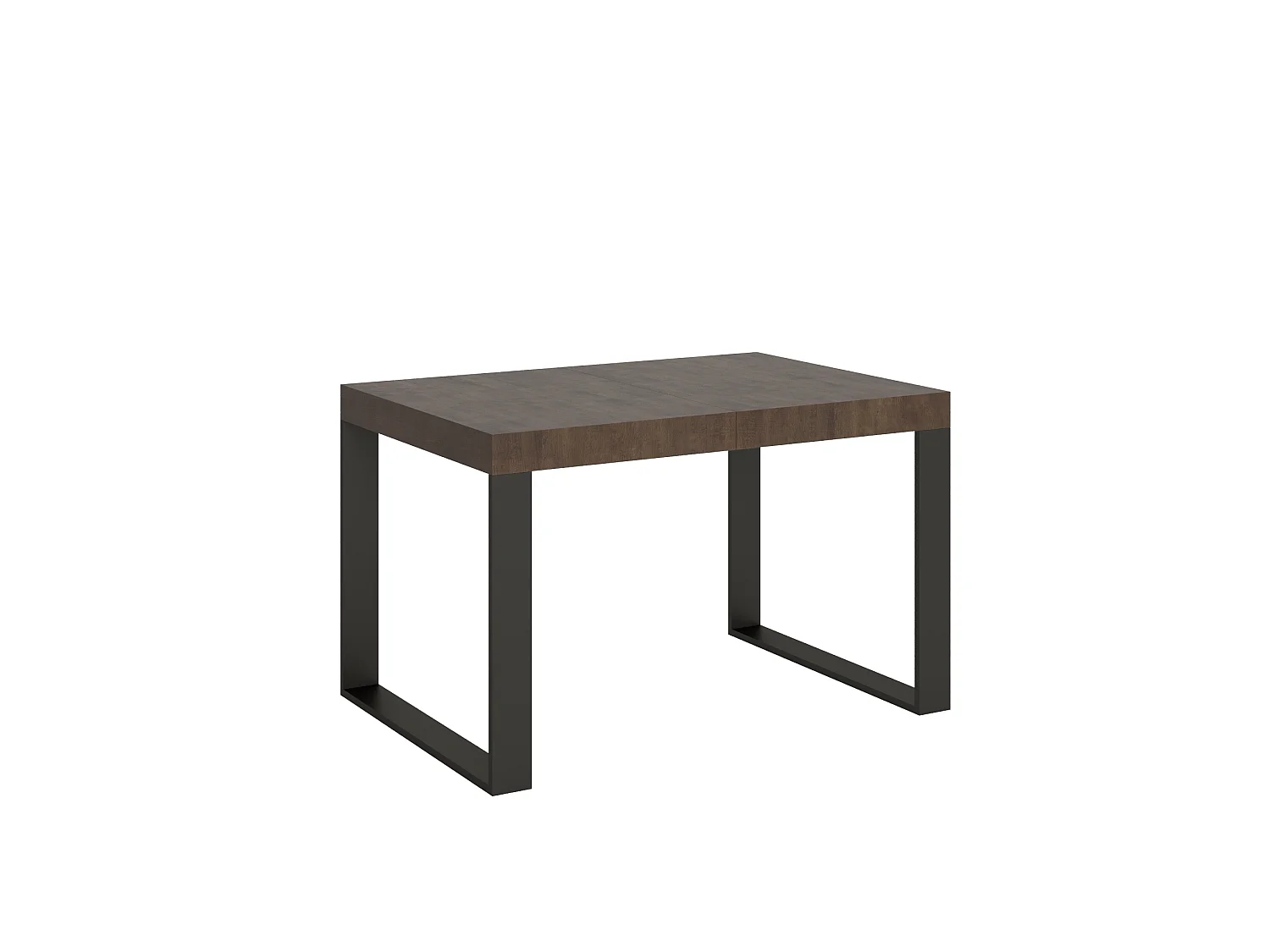 Uitschuifbare tafel 120/380x90 cm Tecno Premium notenhout met antraciet poten