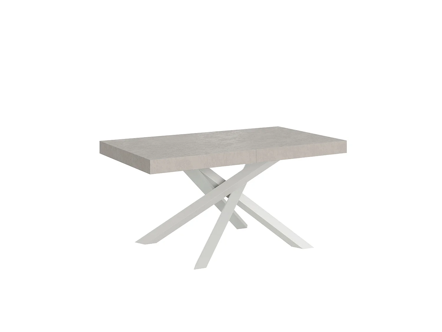 Tavolo allungabile 160/264x90 cm Volantis cashmere gambe bianche