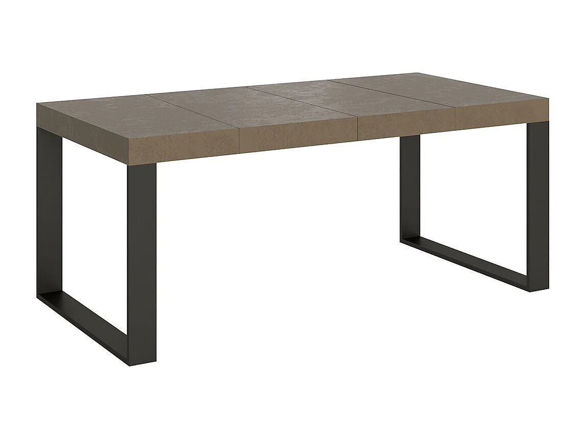 Tavolo allungabile 120/380x90 cm Tecno Premium tortora gambe antracite