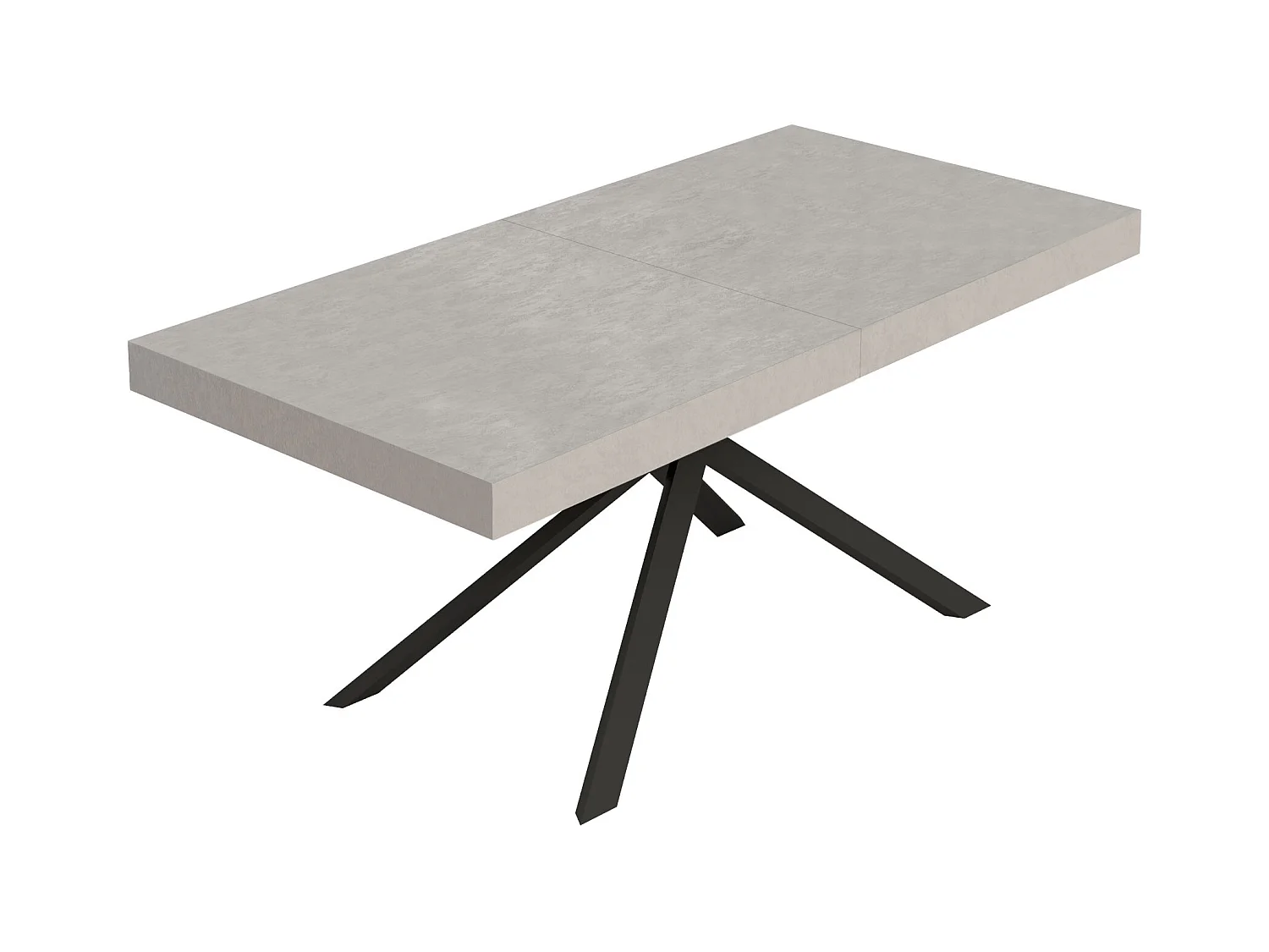 Niket Kaschmir Ausziehtisch 180/440x90 cm mit anthrazitfarbenen Beinen