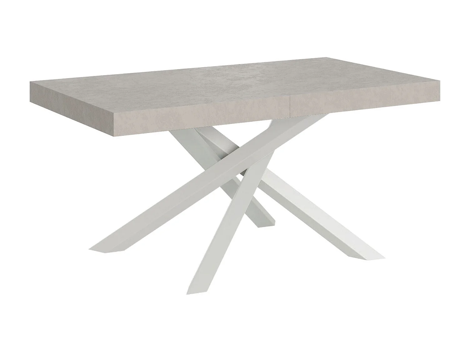 Volantis Cashmere Uitschuifbare Tafel 160/420x90 cm met Witte Poten