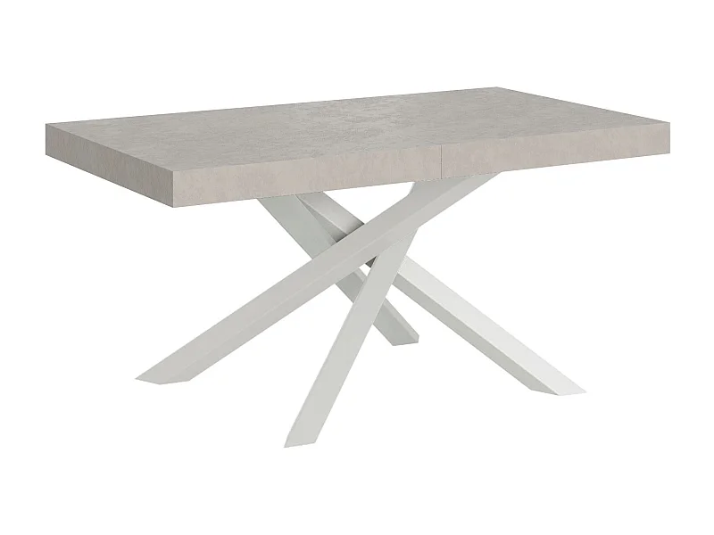 Volantis Cashmere Uitschuifbare Tafel 160/420x90 cm met Witte Poten