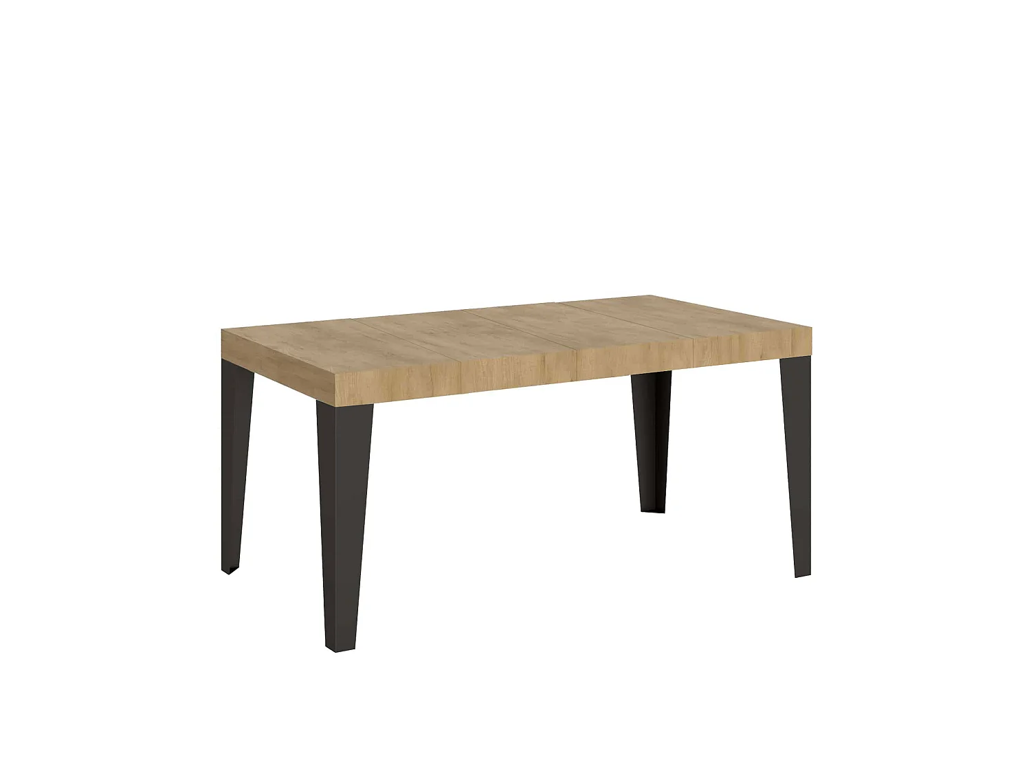 Uitschuifbare tafel 120/380x90 cm Flame Premium natuurlijk eiken met antraciet poten