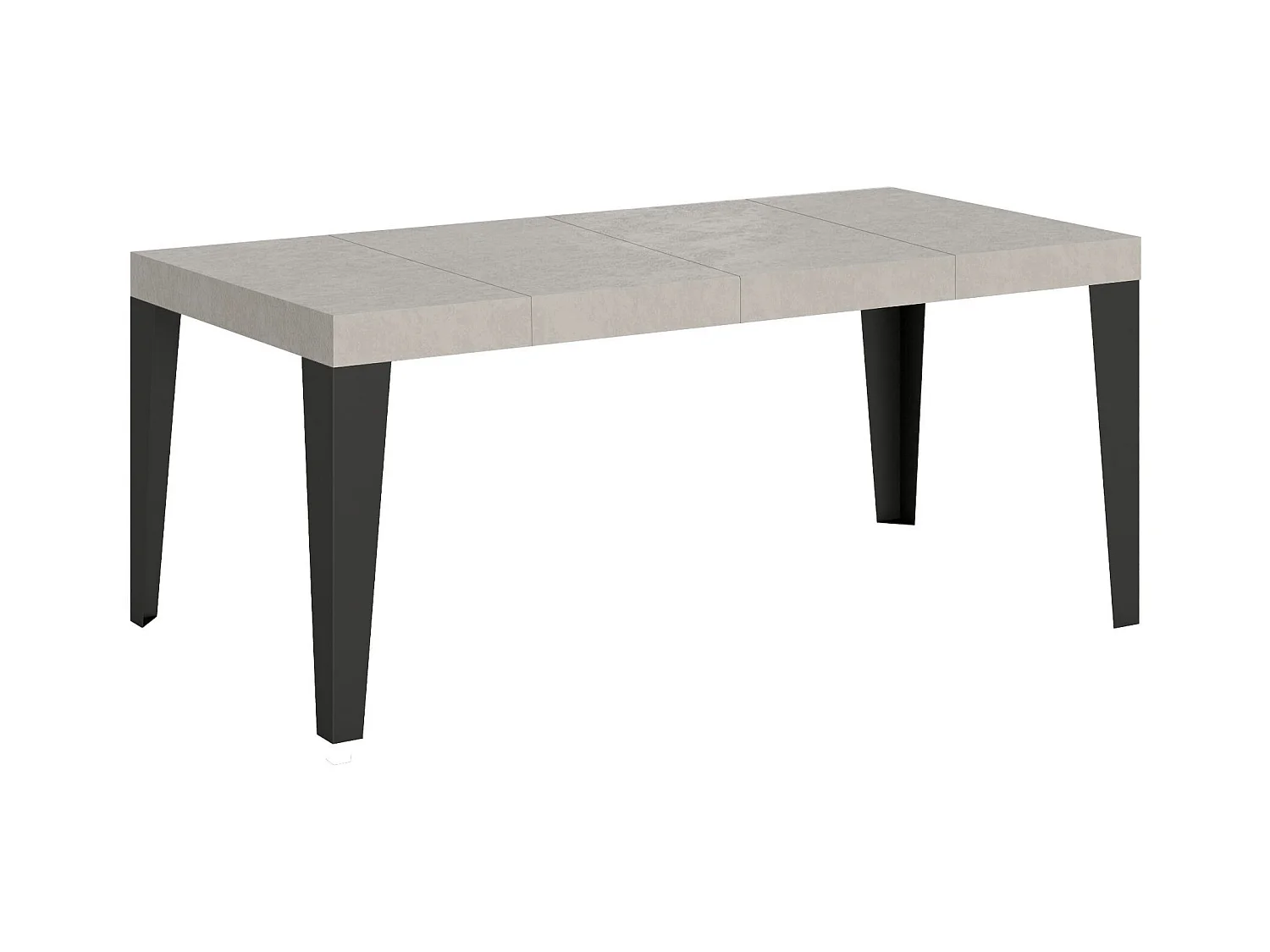 Ausziehtisch 120/380x90 cm Flame Premium Kaschmir Beine anthrazit