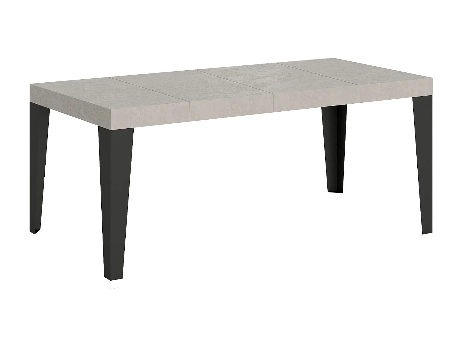 Table extensible 120/380x90 cm Flame Premium pieds cachemire anthracite