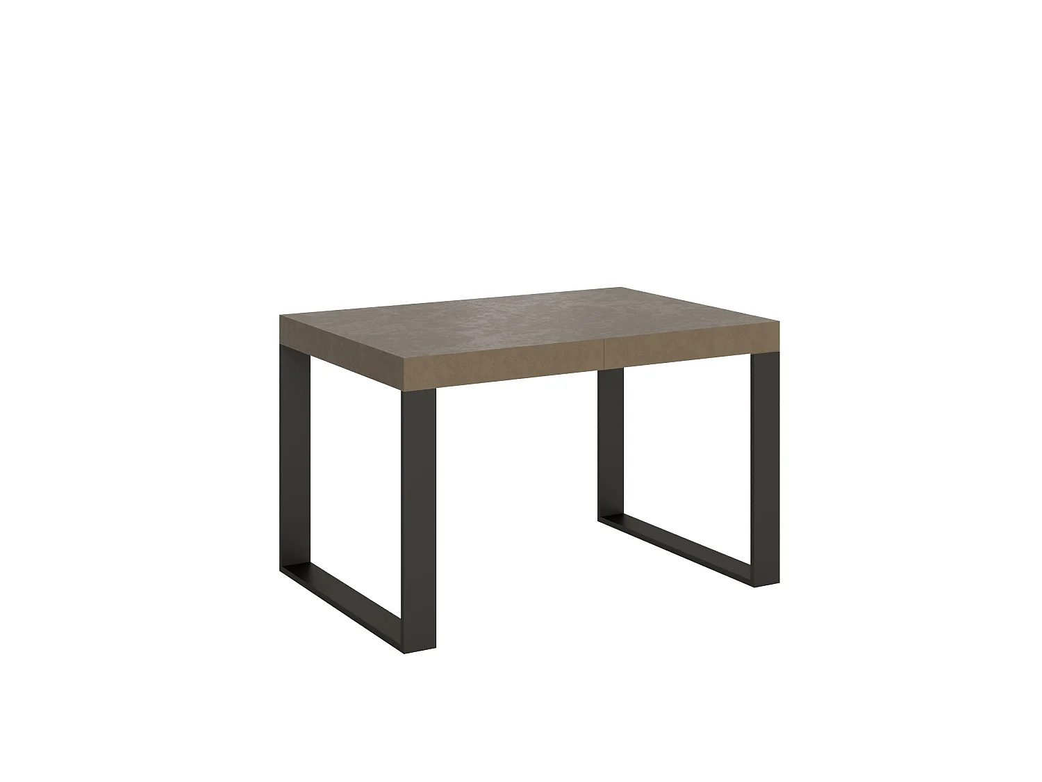 Tecno udtræksbord 120/380x90 cm duegrå med antracitben