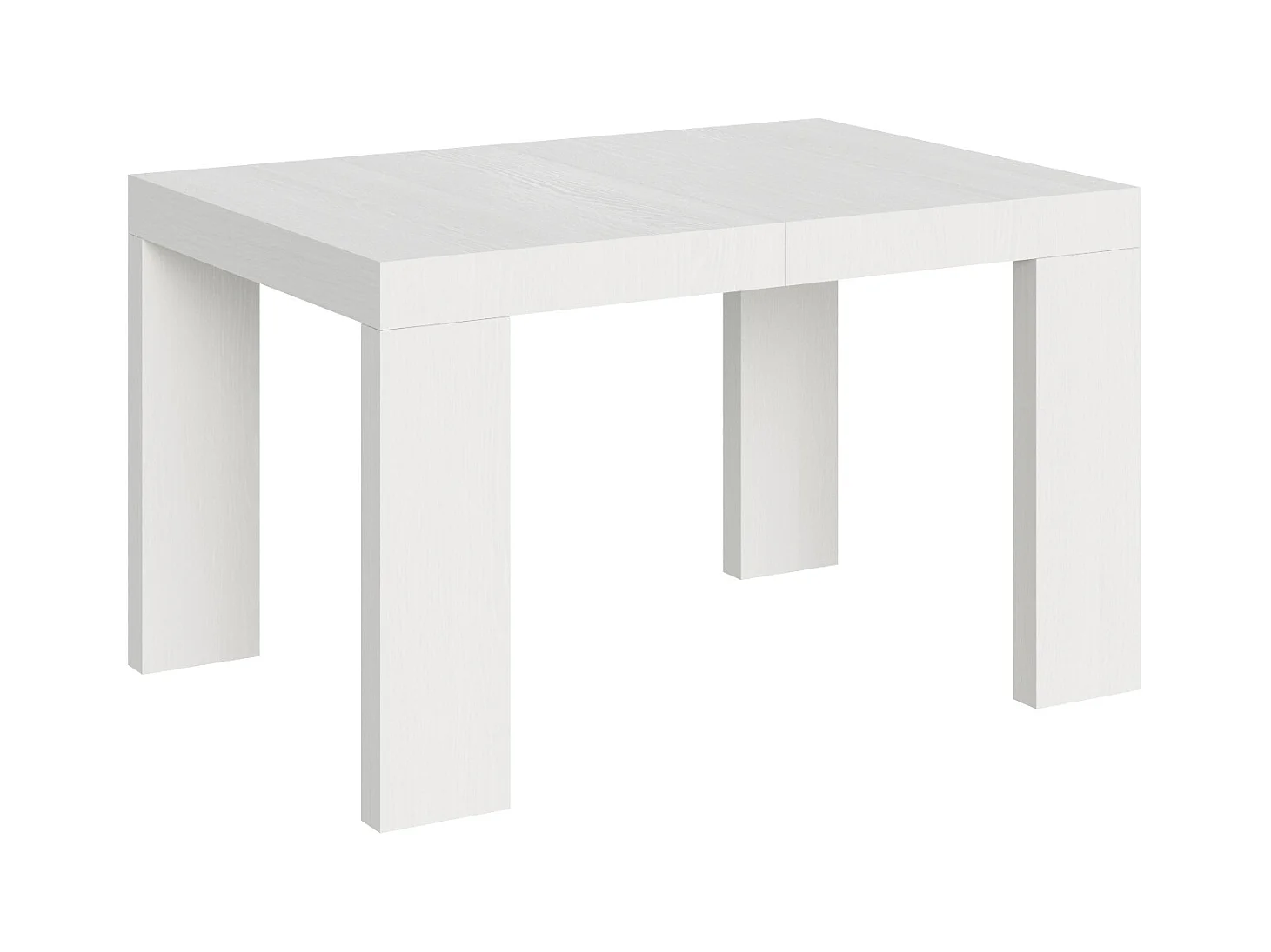 Mesa extensible Roxell 120/380x90 cm fresno blanco