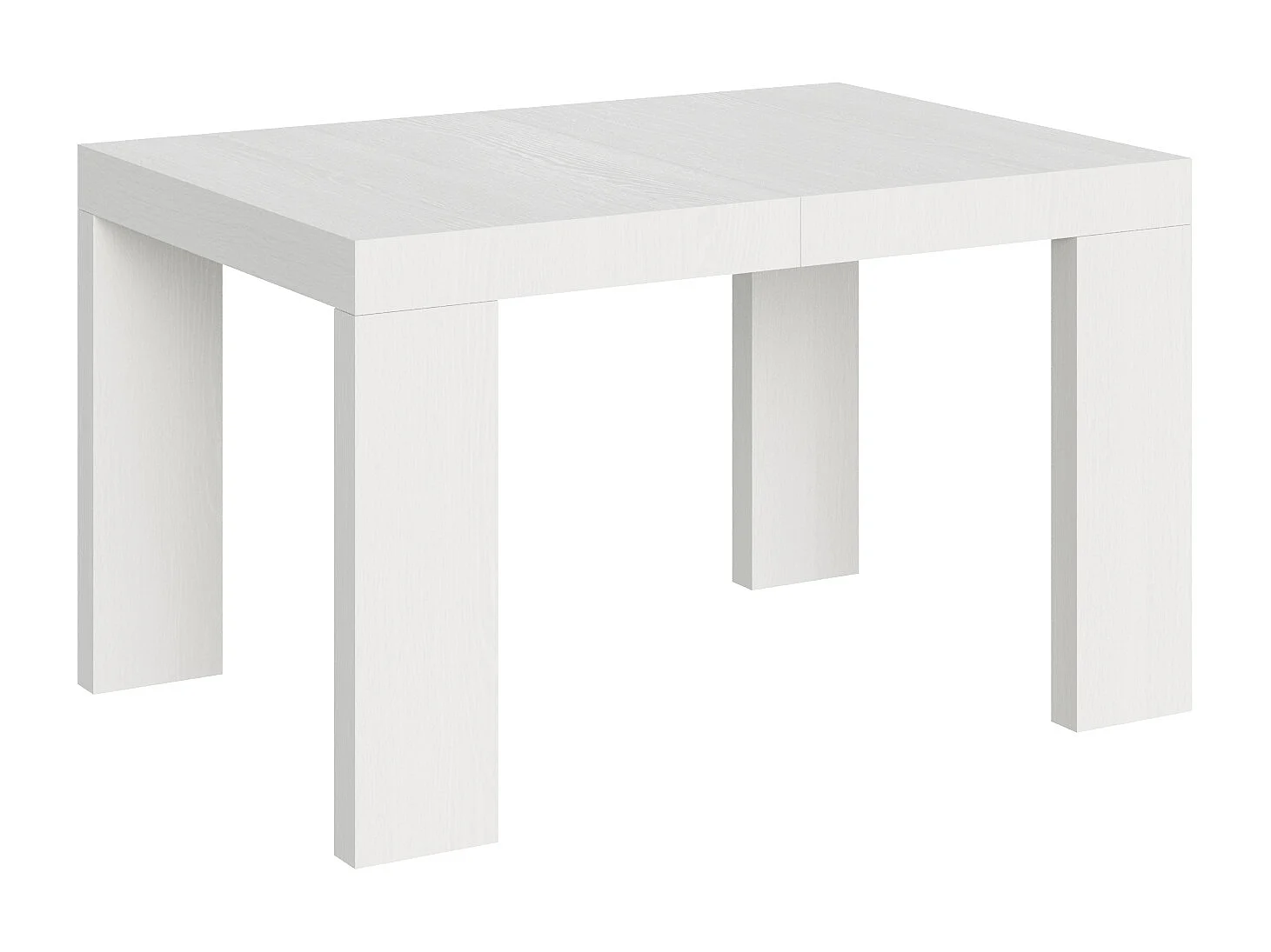 Mesa extensible Roxell 120/380x90 cm fresno blanco