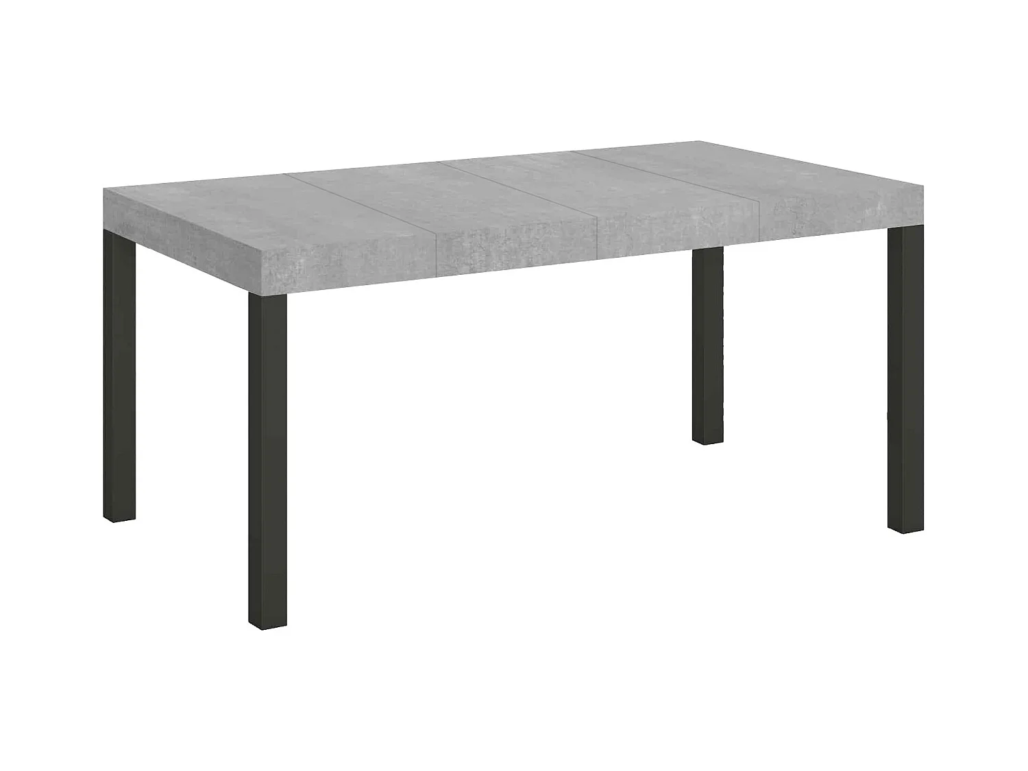 Everyday Premium Ausziehtisch 120/380x90 cm Beton Anthrazit Beine