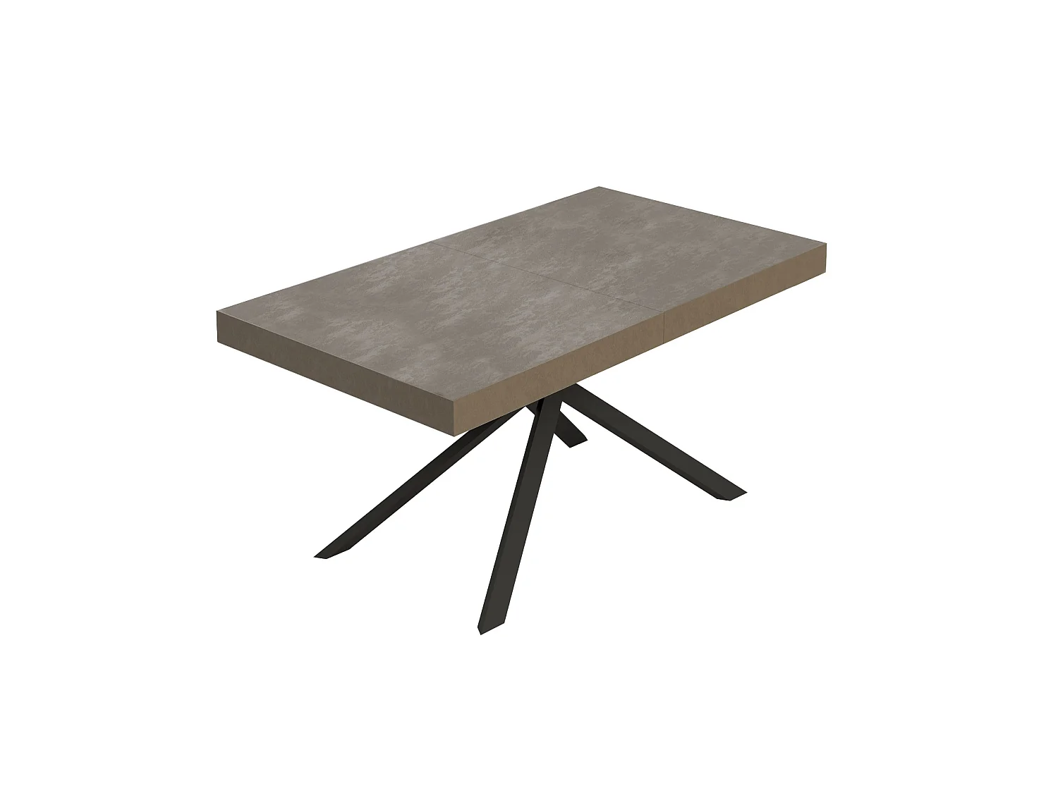 Tavolo allungabile 160/420x90 cm Niket tortora gambe antracite