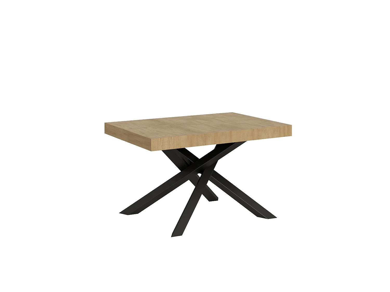 Volantis Ausziehtisch 120/380x90 cm Natur-Eiche mit anthrazitfarbenen Beinen