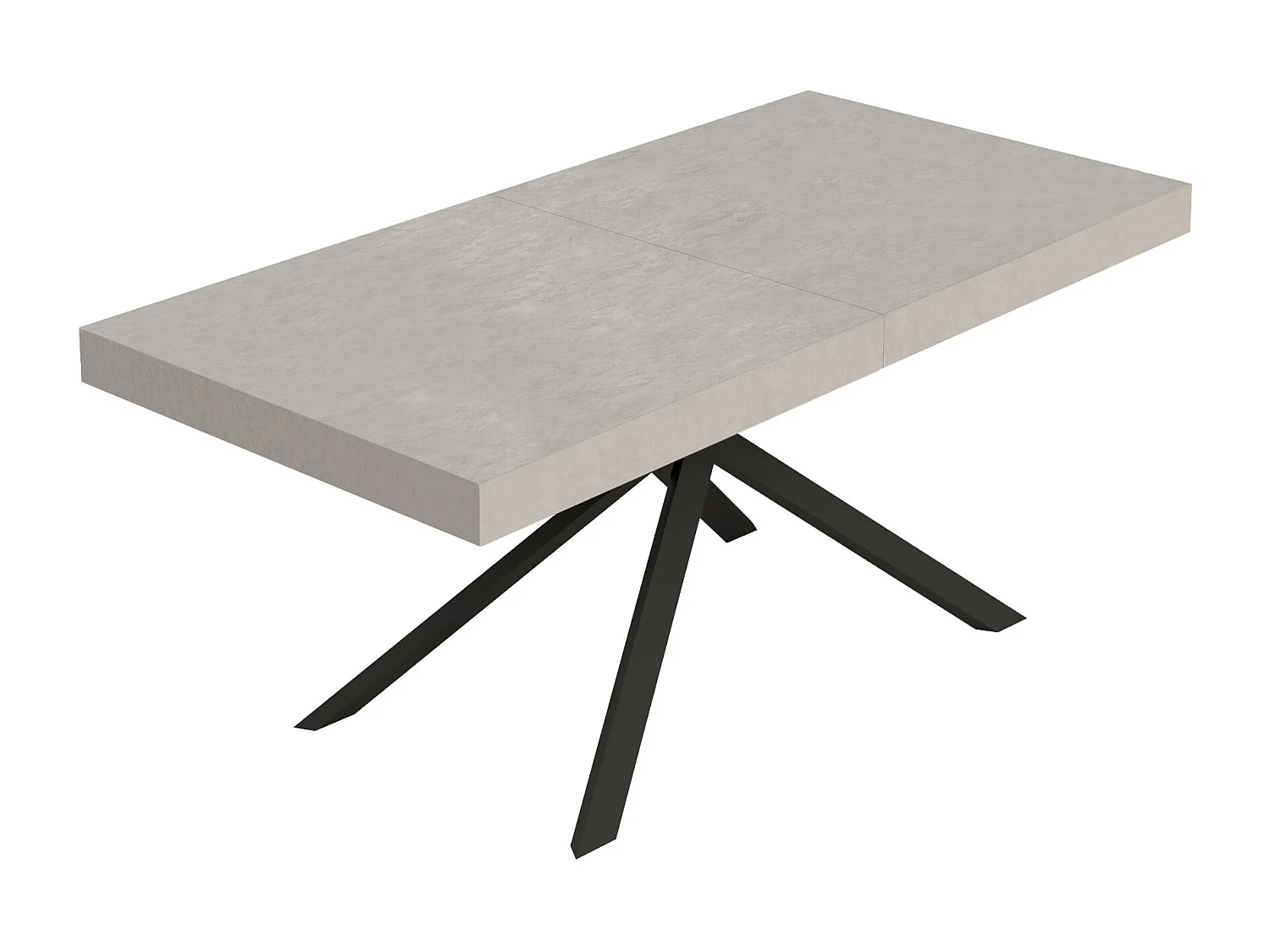 Tavolo allungabile 200/304x90 cm Niket cashmere gambe antracite