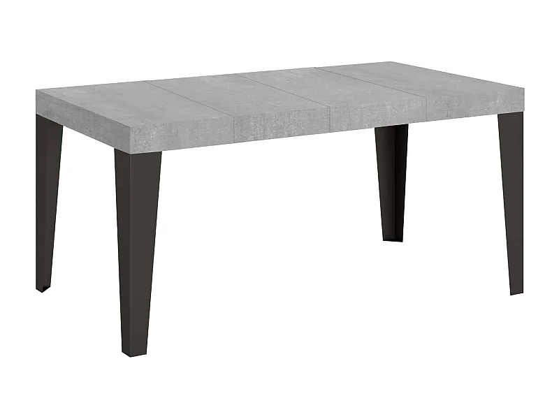 Mesa extensible 120/380x90 cm Flame Premium patas hormigón antracita