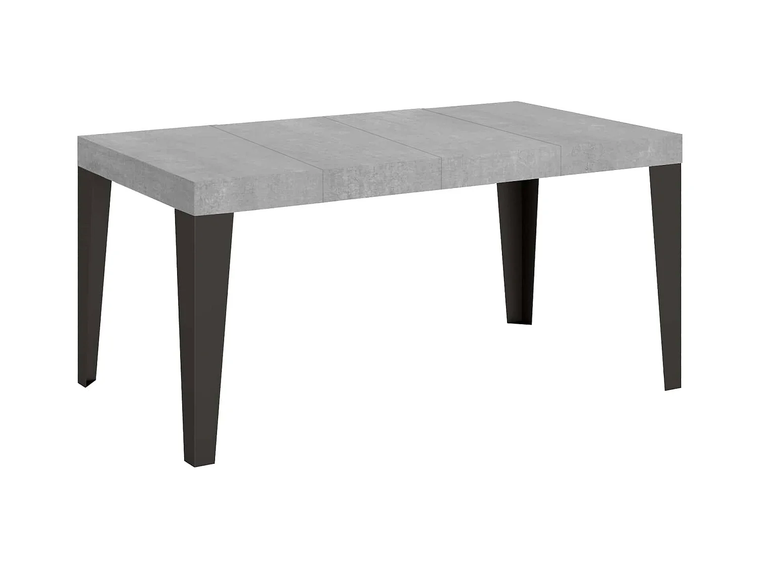 Mesa extensible 120/380x90 cm Flame Premium patas hormigón antracita
